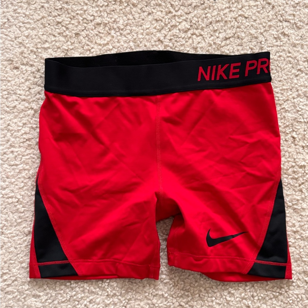 Nike Pro Red and Black Shorts